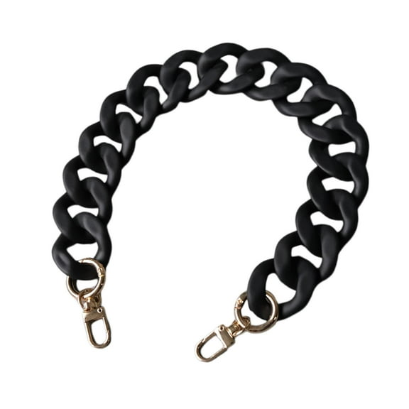 Purse Chain Strap Acrylic Fashionable Removable for Purse Shoulder Bag black