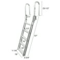thumbnail image 2 of Extreme Max 3005.4239 Slanted Flip-Up Dock Ladder - 5-Step (16" x 3.5" Steps with 23.5" Railings) for Dock, Pools, Hot Tub, 2 of 8