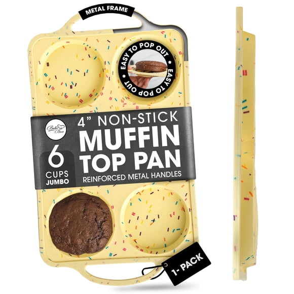 Bake Boss Moldes Para Muffins De Silicona Con Tapa Gigante Para Hornear Molde Para Muffins Gigante De Silicona De 4 Pulgadas Molde Para Huevos De 6 Tazas Para Hornear Muffins Ingleses Whoopie Pies Boc