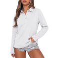 thumbnail image 5 of Polo Shirts for Women Long Sleeve Collared Button Golf Work Cute Summer Tops, S, 5 of 5