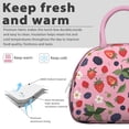 thumbnail image 3 of Lunch Bag Women,Cooler Bag for Women Adult Men,Small Leakproof Strawberry Fruit Lunch Tote Beach Picnic Cooler Tote Bag for Work Office Picnic, 3 of 7
