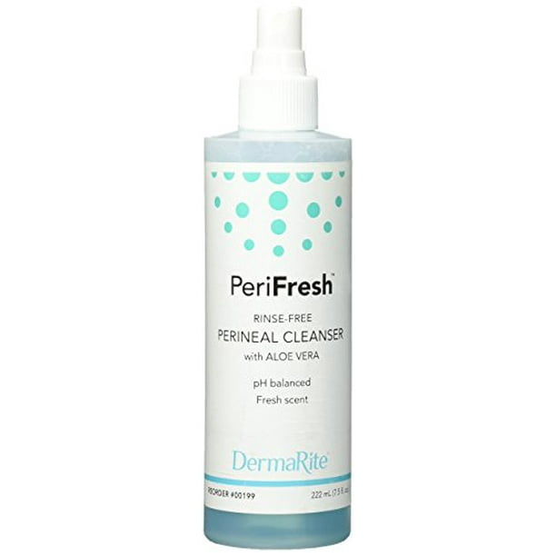 Derma Rite Perifresh NoRinse Perineal Cleanser Spray Bottle, 7.5 oz, 3 Pack