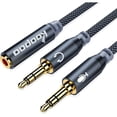 thumbnail image 1 of ccwonima 3.5MM Headphone Microphone Splitter, 3.5mm Female to Dual Male Headphone Y Splitter Cable Compatible with Mic Function for Tablet, Laptop, PC Gaming Headset, PS4, 1 of 1