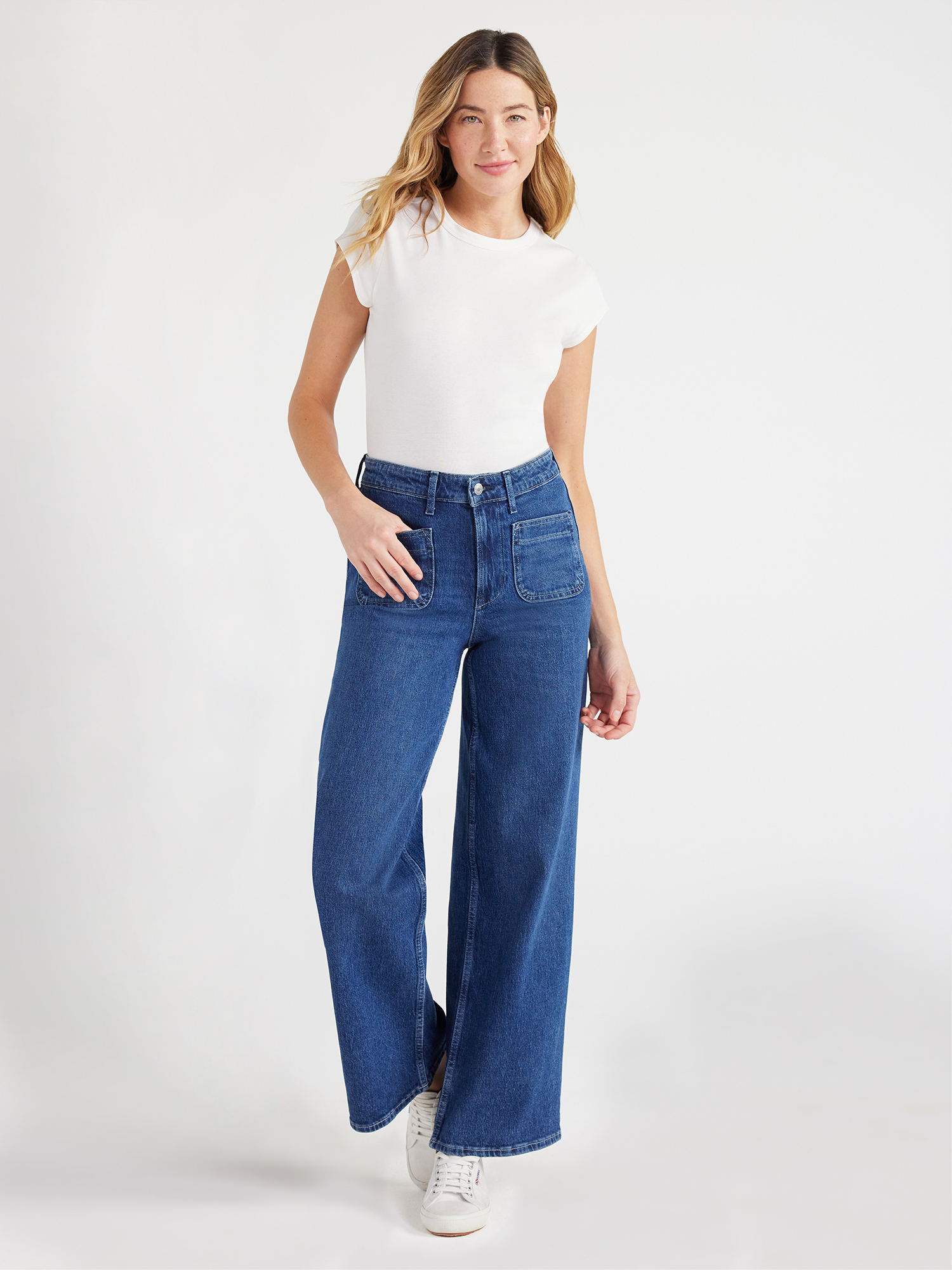 Free Assembly Women's Cap Sleeve Tee, Sizes XS-XXXL