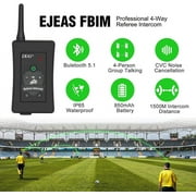 EJEAS Full Duplex Bluetooth Intercom Earphone Headset Kit, Black, 4 Counts