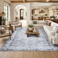 thumbnail image 7 of KAROSA Gray Vintage Machina Washable Area Rug, Soft Low Pile Rug with Non-Slip TPR Backing,4'x6', 7 of 7