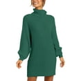 thumbnail image 2 of Ediodpoh Women Fashion Casual Solid Long Sleeve Sweater Dress Turtleneck Sweater Dress Pullover for Winter Green L, 2 of 6