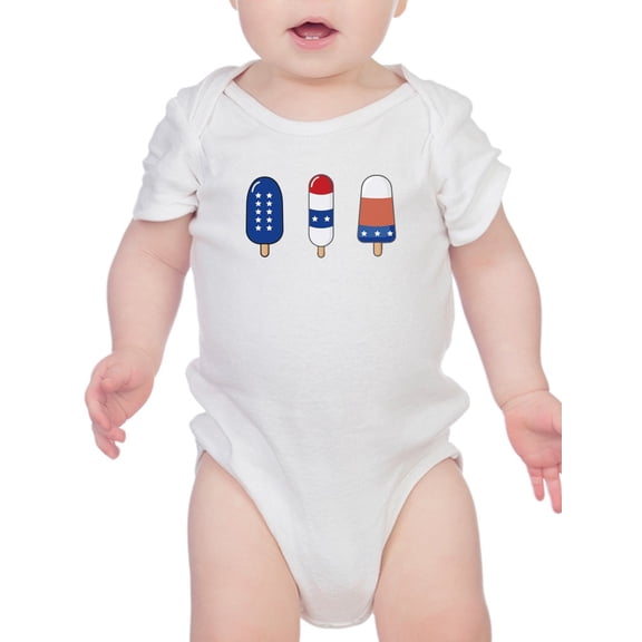 Ice Pops With Usa Colors Bodysuit Infant -Smartprints Designs, 12 Months