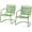 Green, variant on MELLCOM Patio Chairs Set of 2, Small Patio Furniture Set - 2 C-Spring Metal Chairs, Outdoor Bistro Set for Balcony, Front Porch, Poolside, Garden, Deck, Yellow