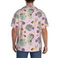 thumbnail image 3 of Pofeuu Fish Seahorse Print Mens Casual Short Sleeve Shirts Beach Summer Spread Collar Pocket Tops Men's Casual Short-sleeved Shirt-3X-Large, 3 of 5