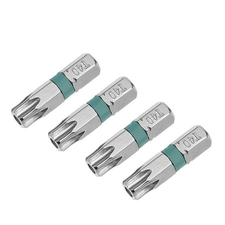 

4pcs 25mm 1/4 Hex Shank T40 Security Torx High Quantity Screwdriver Bit