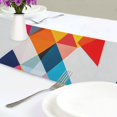 thumbnail image 4 of Yayeee Table Runner 70 inches Long Home Kitchen Dinning Party Decoration, Colorful Triangles, 4 of 7