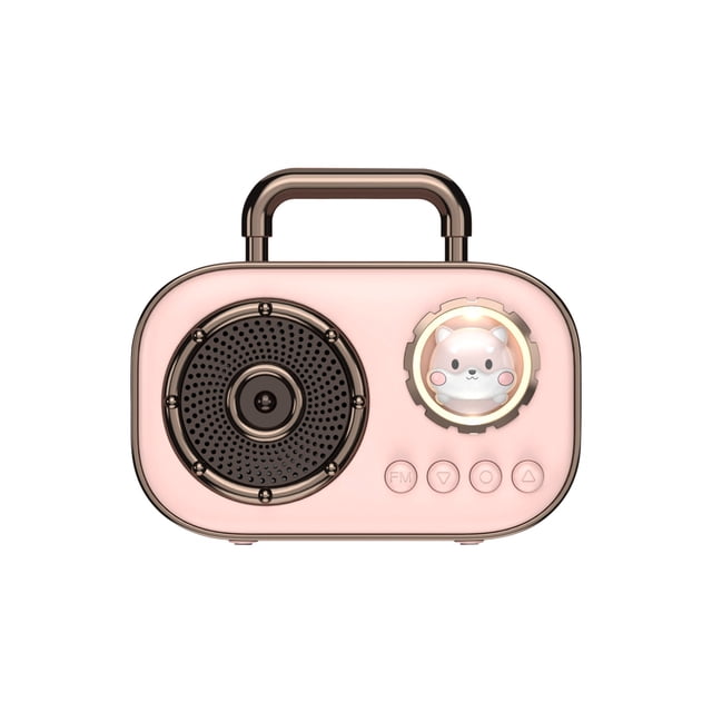 Portable Retro Altavoz Bluetooth Sistema de Sonido, Subwoofer Doméstico Inalámbrico Pequeño con Salida de 5W Y Batería de 500Mah, Mini Diseño Portátil para Viajes Al Aire Libre Y Regalo