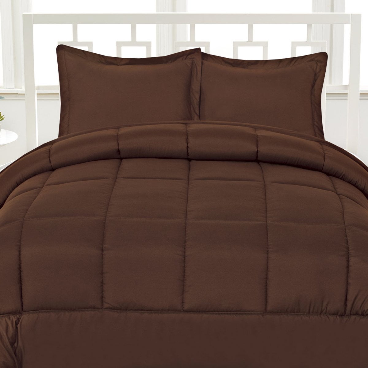 Luxurious Down Alternative Soft Solid Box Stitch Brushed ...