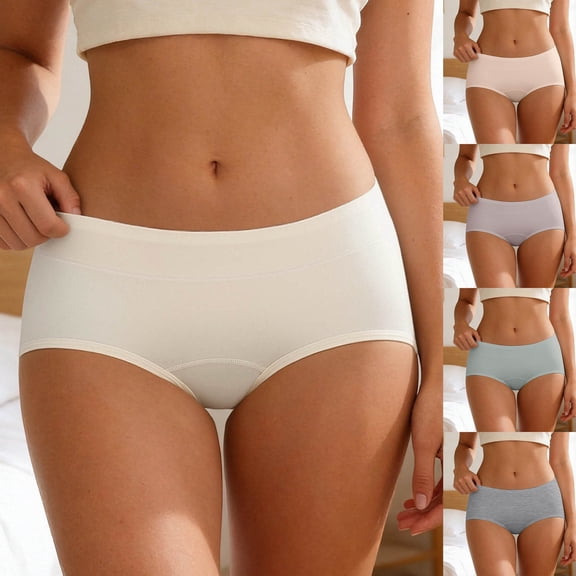 Womens Panties Soft Extended Gusset Panties Breathable Day Comfort Gentle Care Woman Underwear Beige L