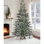 Vebreda 7FT Artificial Christmas Tree, 800 Branch Tips, Xmas Tree with Metal Stand, PE+PVC Holiday Decoration for Home, Office