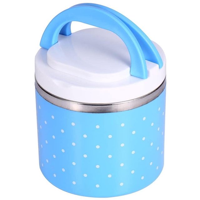 Layer Stainless Steel Thermo Thermal Insulated Lunch Box Bento Food Container With Handle