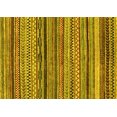 thumbnail image 1 of Ahgly Company Machine Washable Indoor Rectangle Abstract Yellow Modern Area Rugs, 2' x 3', 1 of 4
