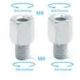 thumbnail image 1 of 2pcs Scooter Motorcycle Rear Mirror Adapters M10 10MM M8 8MM 6MM Clockwise Anti-clockwise Right Left hand thread Changing Screw, 1 of 7