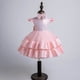 thumbnail image 2 of Odeerbi Niñas Verano Sparkly Lentejuelas Princesa Vestido Satén Tul Cumpleaños Vestido de Noche Ruffle Manga Arco Vestido de Flor Niña Vestidos Formales, 2 of 5