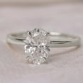 thumbnail image 2 of Cora Jewellery 1.7CT Oval Solitaire Moissanite Engagement Ring For Women, 18K White Gold, 2 of 7