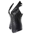thumbnail image 2 of Plus Size Bustier Corset, Women Fashion Solid Color Tie Sleeveless Shapewear Corsets Shapewear New Corset Shirts for Women Style B-24 Black S, 2 of 7