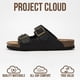 thumbnail image 3 of Sandalia plana Venita negra de cuero genuino Project Cloud, 3 of 6