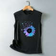 thumbnail image 5 of USSUMA Plus Womens Tops Dressy Casual Summer Sunflower Graphic Tank Tops for Women Graphic Tee Tops Sleeveless Loose T Shirts Blouse, 5 of 5