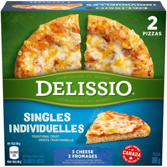 Delissio Singles 3-Cheese Pizzas 2 x 180 g