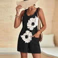 thumbnail image 4 of Cavosen Workout Jumpsuits for Women Plus Size Loose Jumpsuits Camisole Short Overalls with Pocket Print Summer Holiday Rompers, 4 of 7
