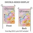 thumbnail image 2 of Spring Garden Flag 12x18 Double Sided Vertical, Small Butterfly Floral Flower Welcome Garden Yard House Flags Outside Outdoor House Spring Summer Decor, 2 of 5