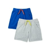 Wonder Nation Boys Mesh Pocket Shorts, 2-Pack, Sizes 4-18 & Husky