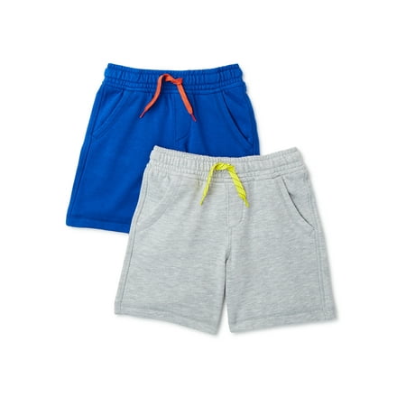 Wonder Nation Boys Mesh Pocket Shorts, 2-Pack, Sizes 4-18 & Husky