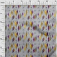 thumbnail image 2 of oneOone Georgette Viscose Dark Mustard Fabric Diamond Geometric Dress Material Fabric Print Fabric By The Yard 42 Inch Wide, 2 of 4
