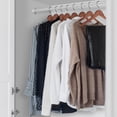 thumbnail image 4 of Casafield - 20 perchas para trajes de madera de nogal - Madera de loto premium con muescas y gancho giratorio cromado para ropa de vestir, abrigos, chaquetas, pantalones, camisas, faldas, 4 of 5