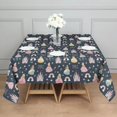 thumbnail image 3 of Little Princess Castle Pattern Square Tablecloth,Waterproof Square Table Cover,Wipeable Spillproof Washable Table Cover for Home Kitchen Party Decor 60"x60"(152x152cm), 3 of 6