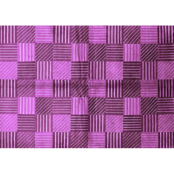 Ahgly Company Indoor Rectangle Oriental Purple Industrial Area Rugs, 8' x 10'
