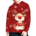 thumbnail image 3 of DISNIMO Christmas Reindeer Hoodies for Girls Pullover Hoodie with Pockets Snowflake Hoodies Sweatshirts for Kids Hooded Sweatshirt Fall Clothing for Teenage Girl Clothes Trendy 14-16 Soft, 3 of 7