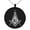 Black, variant on Stainless Steel Freemasons Masonic Royal Compass Engraved Small Medallion Circle Charm Pendant Necklace