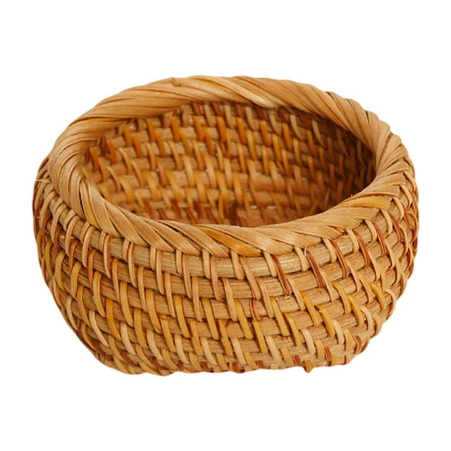 Cesta de frutas tejidas Cesta de almacenamiento de alimentos Bandeja para hornear Organizador de bandeja para la bandeja para la mesa Sala de estar de 10CMX10CMX6CM