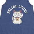 thumbnail image 3 of Instant Message - Feline Lucky Graphic Sleeveless Aline Dress, 3 of 6