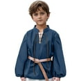 thumbnail image 4 of KAUOD Medieval Boys Shirt Renaissance Kids Lace-up Retro Shirts Funny Long Sleeve Costume Top Party Dress up Clothes, 4 of 4