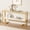 White, variant on Console Sofa Table, 52" Modern Entryway Table, 2-Tier Open Shelf with Tempered Glass, Metal Frame Behind Couch Table with Gold Metal Frame for Living Room Hallway Entrance, White