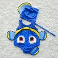 thumbnail image 4 of 2 Pcs Maillot de Bain pour Bébés Filles, Poisson Rouge, Tenue de Plage, Costume + Bonnet de Bain, 4 of 5