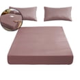 thumbnail image 2 of Fitted Sheet - 79 x 71 Inches Deep Pocket Bed Cover - All-Around Elastic Mattress Protector - Soft Wrinkle Resistant Microfiber Bottom Sheet(Fitted Sheet+1 pair of pillowcases), 2 of 6
