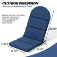 thumbnail image 3 of Pellebant Adirondack Chair Cushion, 50 x 19.6 x 2.3 inch, Thickening, Navy, 3 of 6
