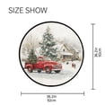 thumbnail image 5 of 36.2 Inch Round Floor Mat Truck with Christmas Decorations Carpet Decor Rug for Living Room Bedroom, 5 of 6