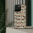 thumbnail image 3 of DistinctInk Hybrid (Acrylic / TPU) Clear Slim Fit Case for Apple iPhone 15 Pro (6.1" Screen) - "Feline Delight: Whimsical Cartoon Cat Pattern", 3 of 8