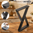 Z-shaped 28 IN Metal Furniture, Heavy Duty Industrial Steel Table for ...