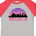 thumbnail image 4 of Inktastic Portland Oregon Retro Sunset Skyline Girls Toddler T-Shirt, 4 of 5